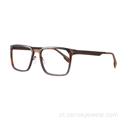 Mens TR90 Metal Misture Square Glasses Frame